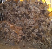 Seasoned firewood delivered and stacked